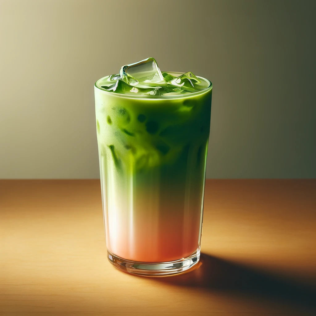 Matcha Rose Iced Latte